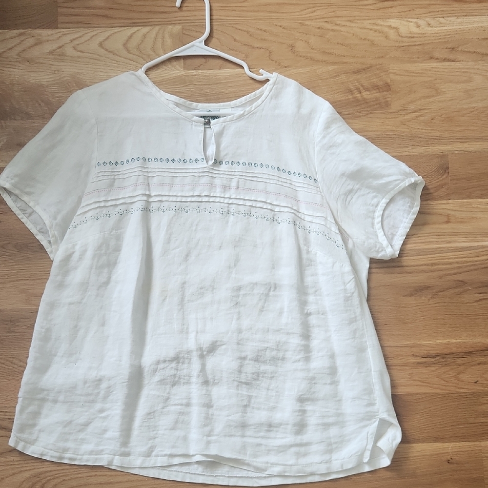 White Short Sleeve Blouse